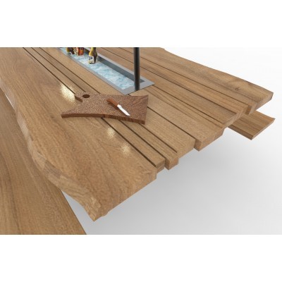 Table d'extérieur en bois massif